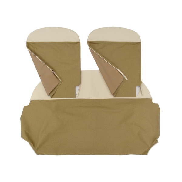 Housses de siège (jeu complet) - Tissu marron - Fiat 500 N