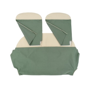 Housses de siège (jeu complet) - Tissu vert - Fiat 500 N