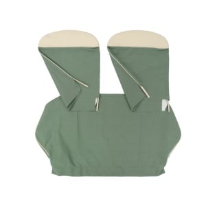 Housses de siège (jeu complet) - Tissu vert - Fiat 500 D (avant 03-1963)