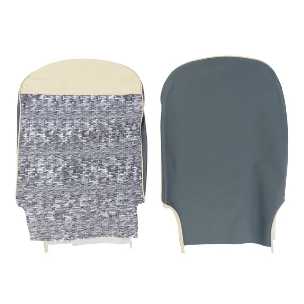 Stoelhoezen (Volledige set) - Blauw stof - Fiat 500 D (na 03-1963) - Afbeelding 3