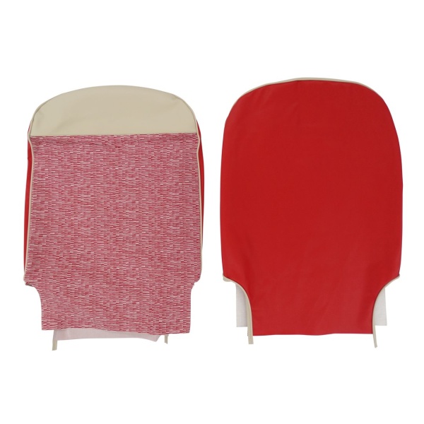 Stoelhoezen (Volledige set) - Rode stof - Fiat 500 D (na 03-1963) - Afbeelding 3