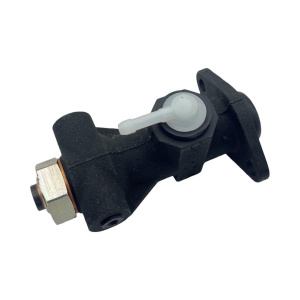 Black hydraulic master cylinder with valve