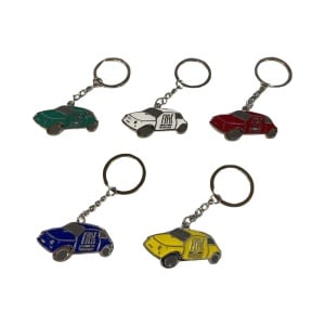 Sleutelhanger Fiat 500 met logo - Gekleurd