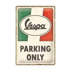 Bord 20x30cm Vespa Parking Only